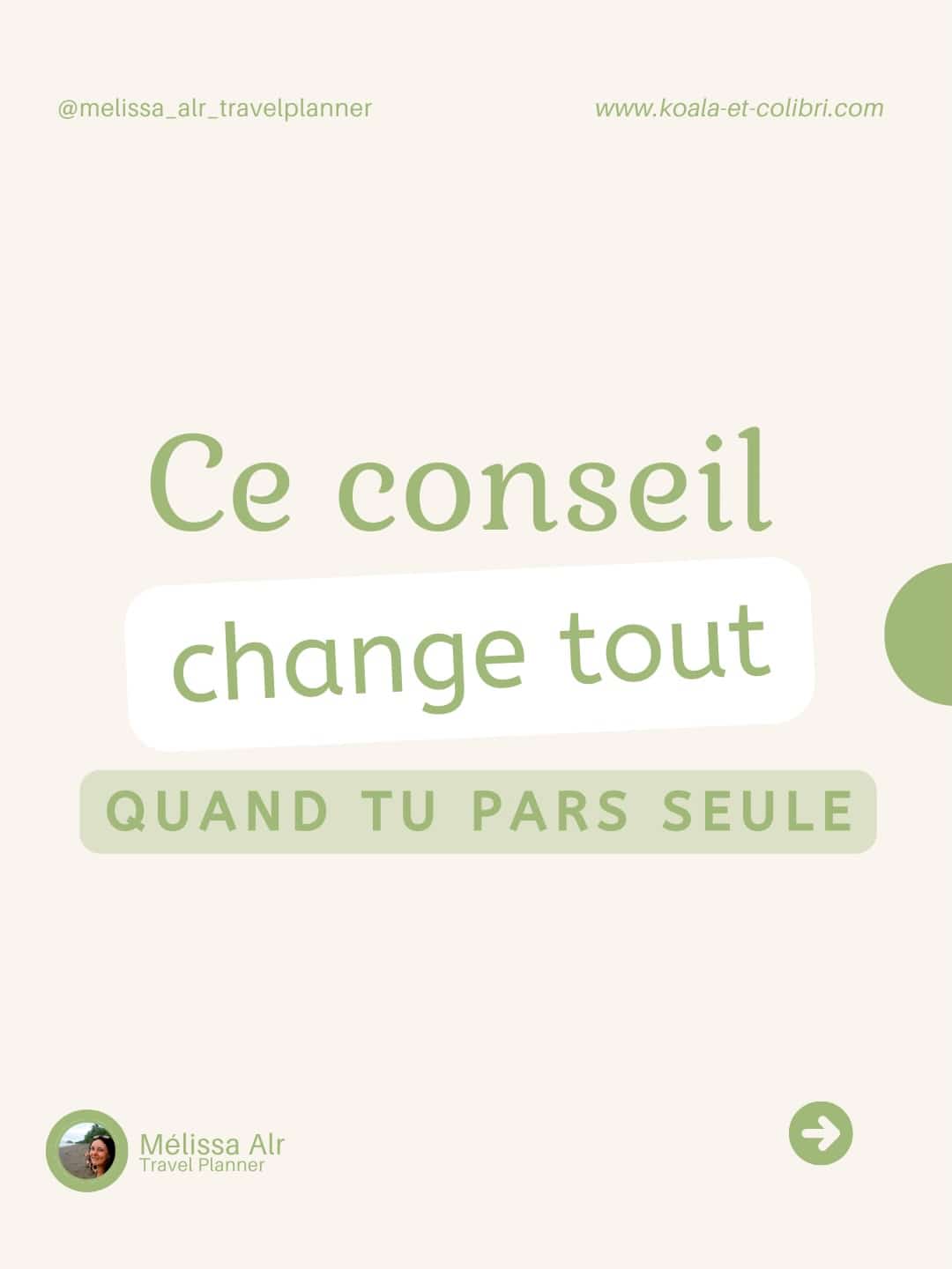 Ce conseil change vraiment tout quand tu pars seule.

Quand on imagine le voyage solo, on pense souvent à l’indépendance, à la liberté, au fait de “se débrouiller seule”.

Mais le moment le plus fragile, c’est le début du voyage.

Les premiers jours peuvent être déstabilisants : nouveau pays, nouvelle langue, nouveaux repères.

Et c’est souvent là que le doute s’installe.

Alors ne reste pas seule les premiers jours. 😉

Ce n’est pas un échec. Ce n’est pas tricher. C’est une stratégie.

Sociabilise toi, va a une activité de groupe, parles aux gens de ton dortoir… et tout changera.

Le voyage solo, ce n’est pas prouver quoi que ce soit.

C’est te créer les conditions pour profiter pleinement de ton voyage.

📩 Partage ce post à quelqu’un qui prépare son premier voyage seule.