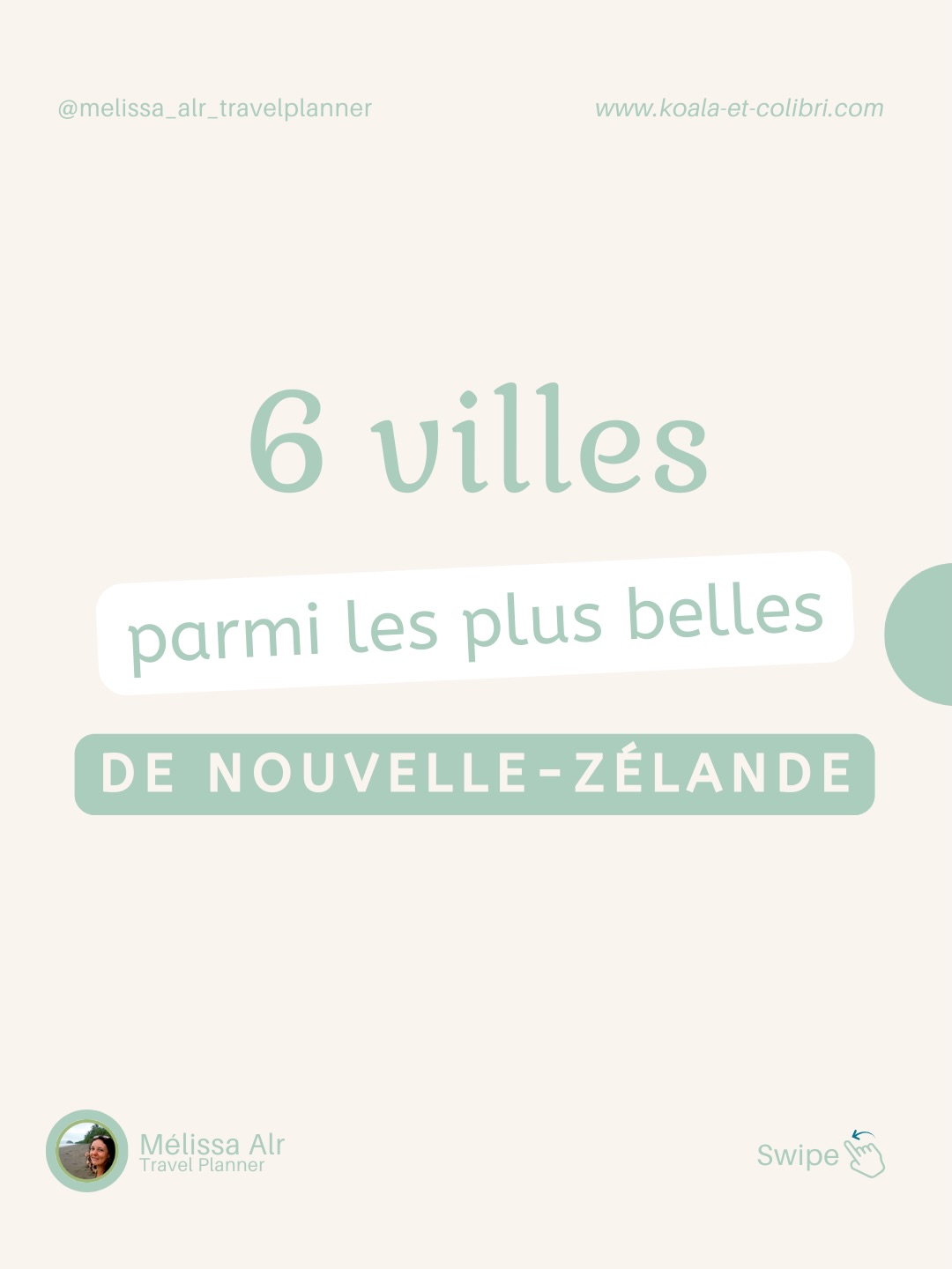 🌿La Nouvelle-Zélande, ce n’est pas seulement des paysages.

C’est aussi des villes avec une identité unique, un rythme propre, et une ambiance qu’on ne retrouve nulle part ailleurs.🌇

📍Dans ce carrousel, je te partage 6 villes parmi les plus belles de Nouvelle-Zélande, parfaites à intégrer dans un itinéraire. 🇳🇿

🤍Ma ville de coeur est en slide 5.

💾 Enregistre ce carrousel pour le retrouver quand tu construiras ton itinéraire 

💬Et dis-moi, laquelle de ces villes t’attire le plus ?