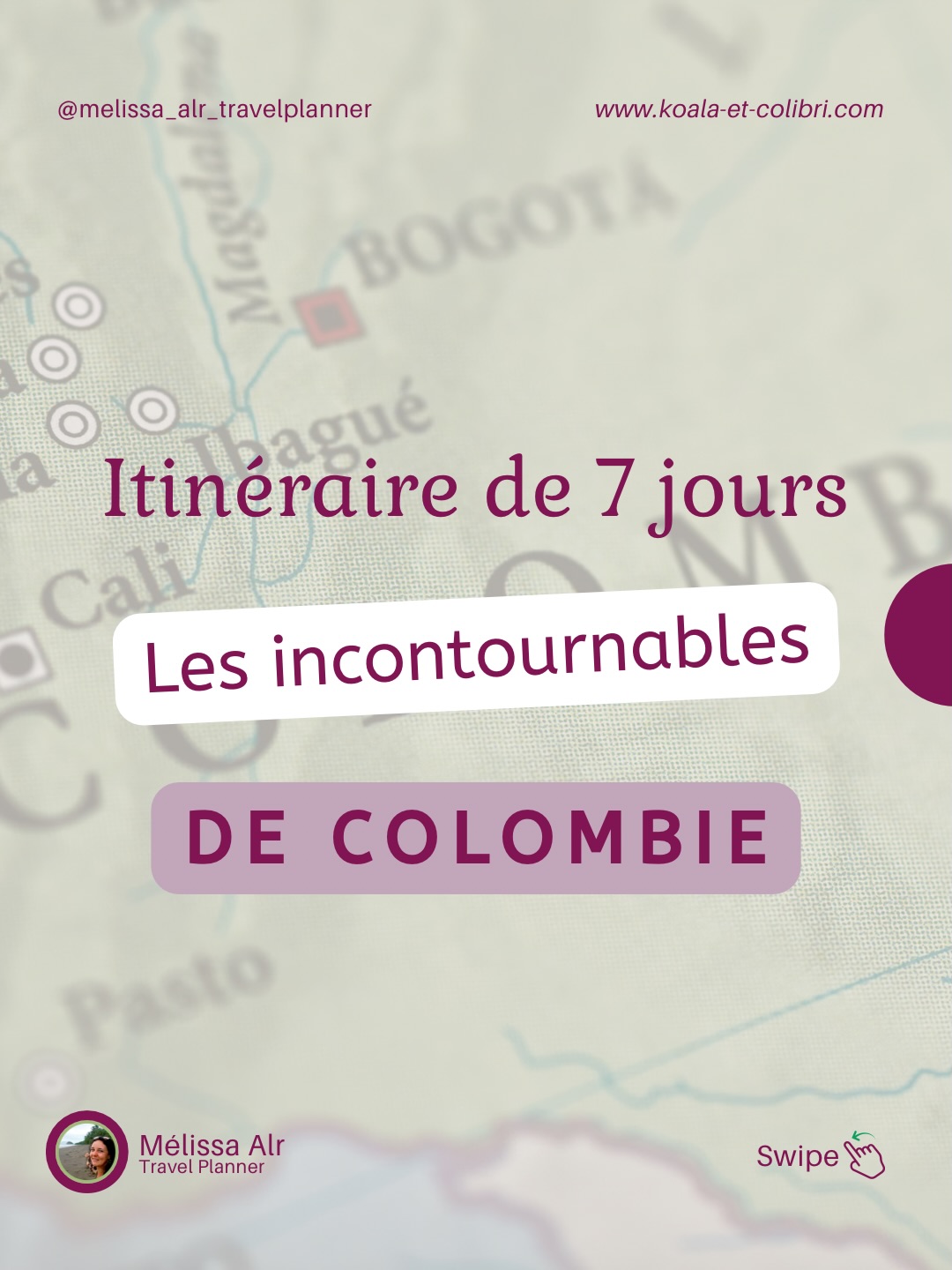 ✈️ Tout le monde n’a pas 2 ou 3 semaines pour partir.

Parfois, on a 7 jours.
7 jours pour changer d’air, couper avec le quotidien, retrouver du souffle ailleurs.

Voyager une semaine à l’étranger, ça peut paraître “trop court” c’est pour ça qu’il est important de faire les bons choix.

En Colombie, vouloir tout voir est la meilleure façon de s’épuiser.
L’enjeu n’est pas la quantité, mais le rythme, la cohérence, et l’expérience vécue.

👉 C’est pour ça que je recommande cet itinéraire de 7 jours pour voir les incontournables du centre du pays :
un format réaliste, équilibré, pensé pour profiter sans courir.

Parce que même avec peu de temps,
un voyage peut marquer longtemps.

💾Enregistre ce post si tu envisages la Colombie
💬 Dis-moi en commentaire combien de jours tu pars habituellement